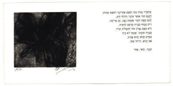 8 Etching for 8 Poems by Amir Gilboa