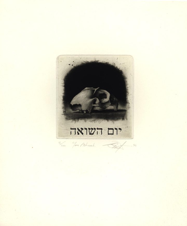 Stuart R. Duffin, Holocaust Day (1996), Mezzotint, 24 x 20 cm